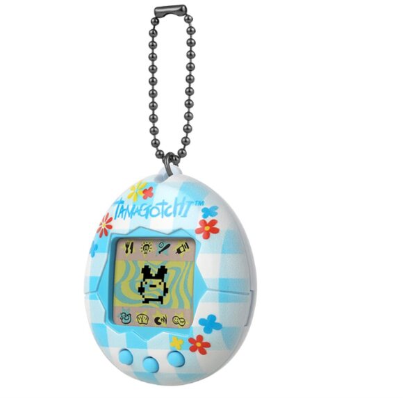 TAMAGOTCHI Bandai, Gen 2 Flower Gingham Sell with Chain-The Original Virtual Pet - Picture 2 of 4